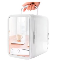 Mini Nevera De Belleza Espejo Led Skincare Portátil