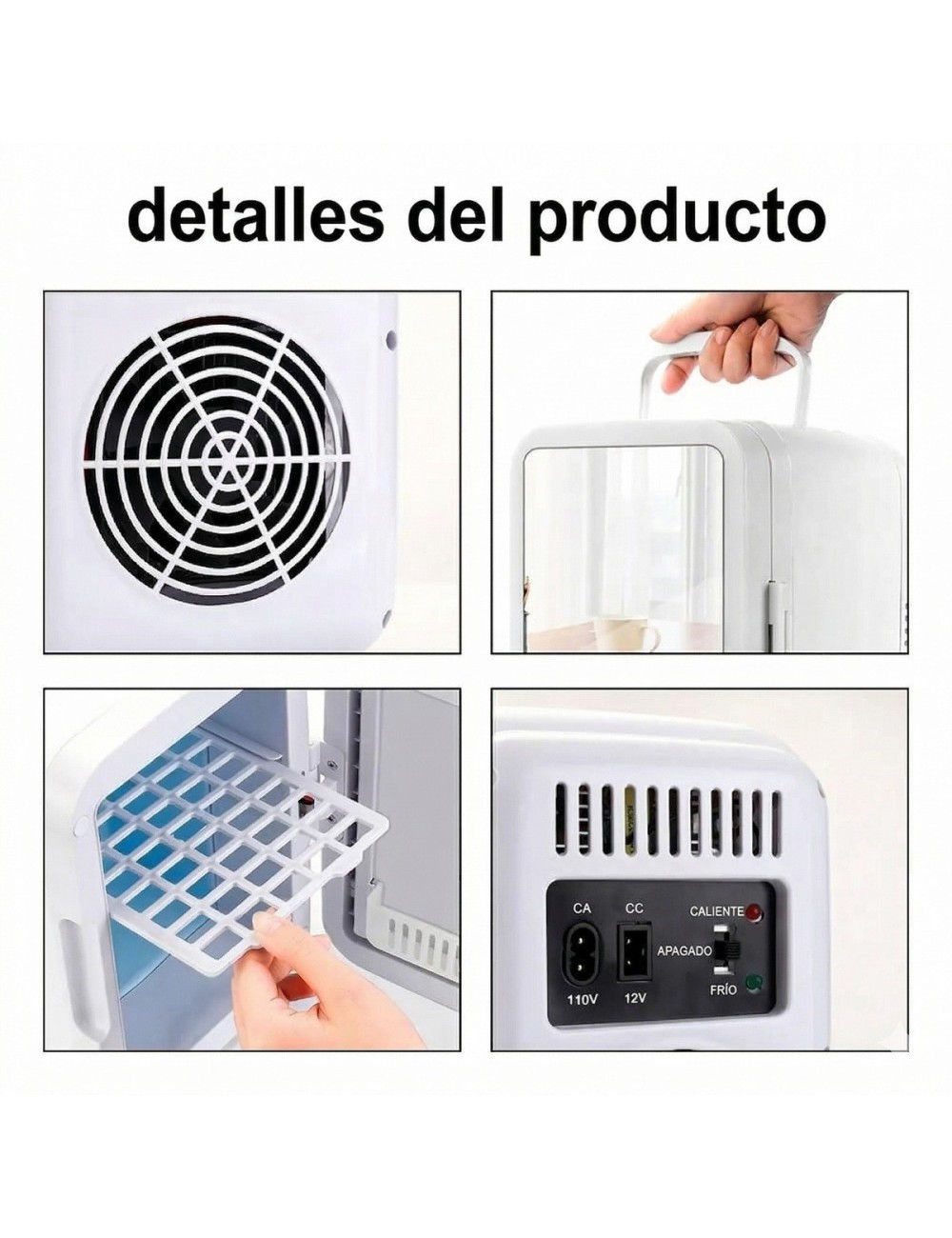 Mini Nevera De Belleza Espejo Led Skincare Portátil