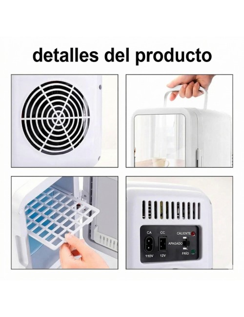 Mini Nevera De Belleza Espejo Led Skincare Portátil