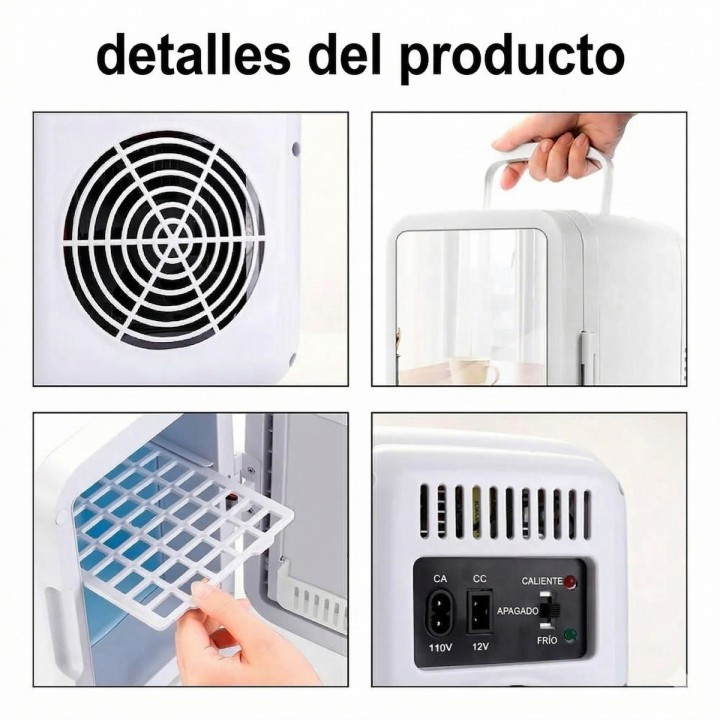 Mini Nevera De Belleza Espejo Led Skincare Portátil