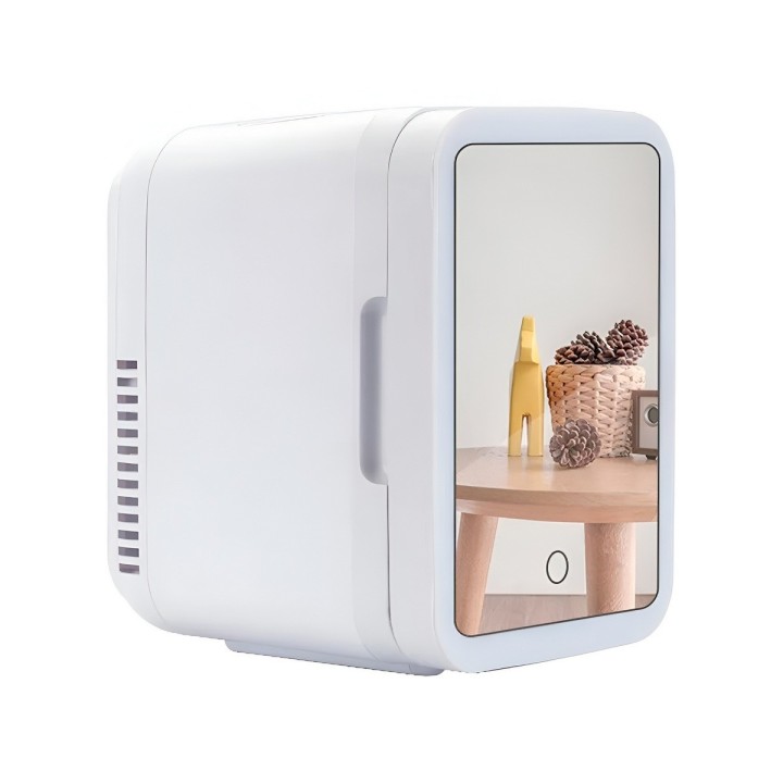Mini Nevera De Belleza Espejo Led Skincare Portátil