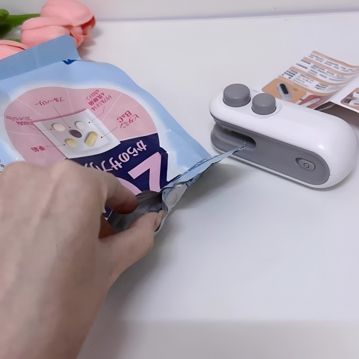 Mini Sellador De Bolsas Portátil Recargable Usb 2 En 1 Imán