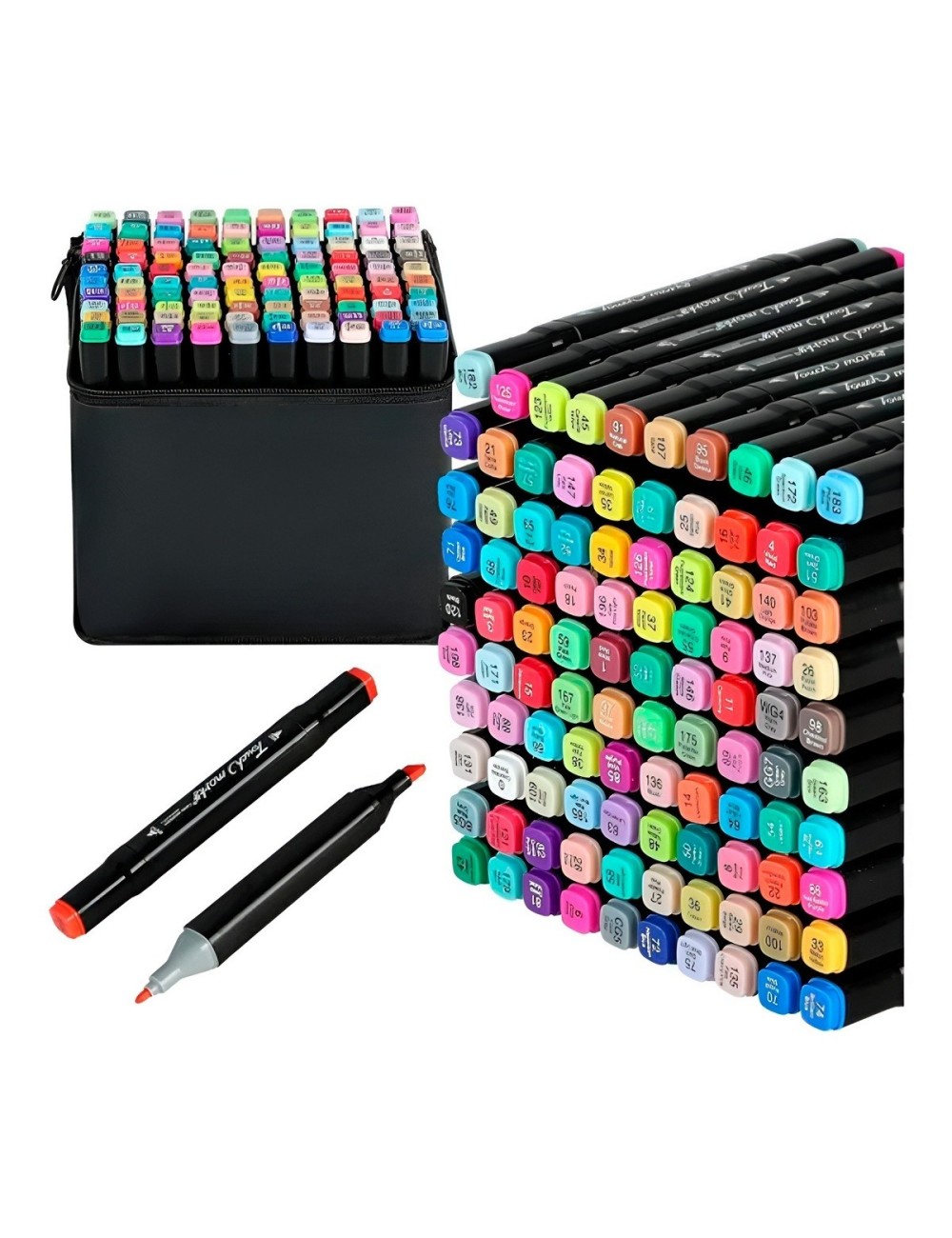 Set 120 Marcadores Artísticos Touch Doble Punta + Estuche