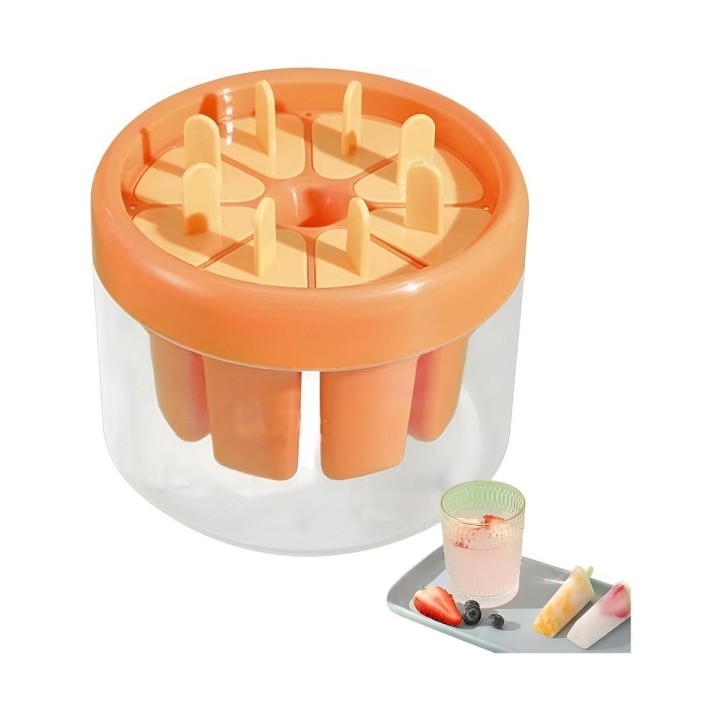 Molde Para Helados Paletas Caseras Pack X8 Desmolde Rápido
