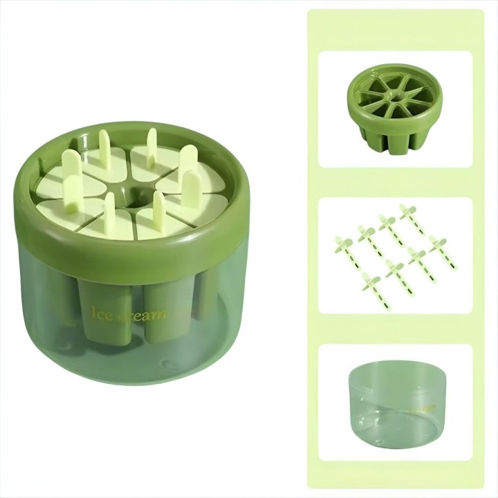 Molde Para Helados Paletas Caseras Pack X8 Desmolde Rápido