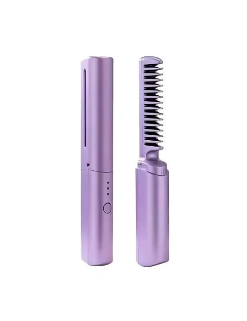 Peine Alisador Inalámbrico Portátil Recargable Usb 3 Niveles