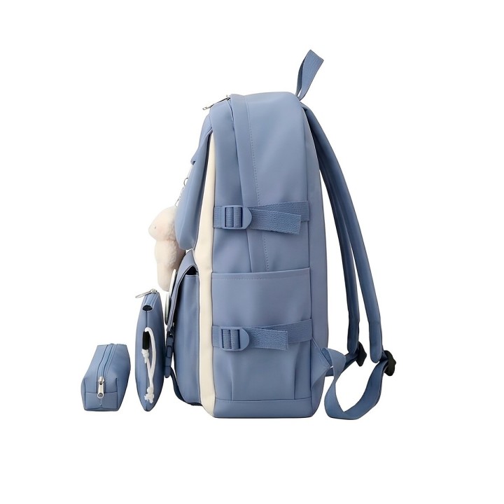 Combo Morral Maleta Aesthetic 5 Piezas Escolar Kawaii