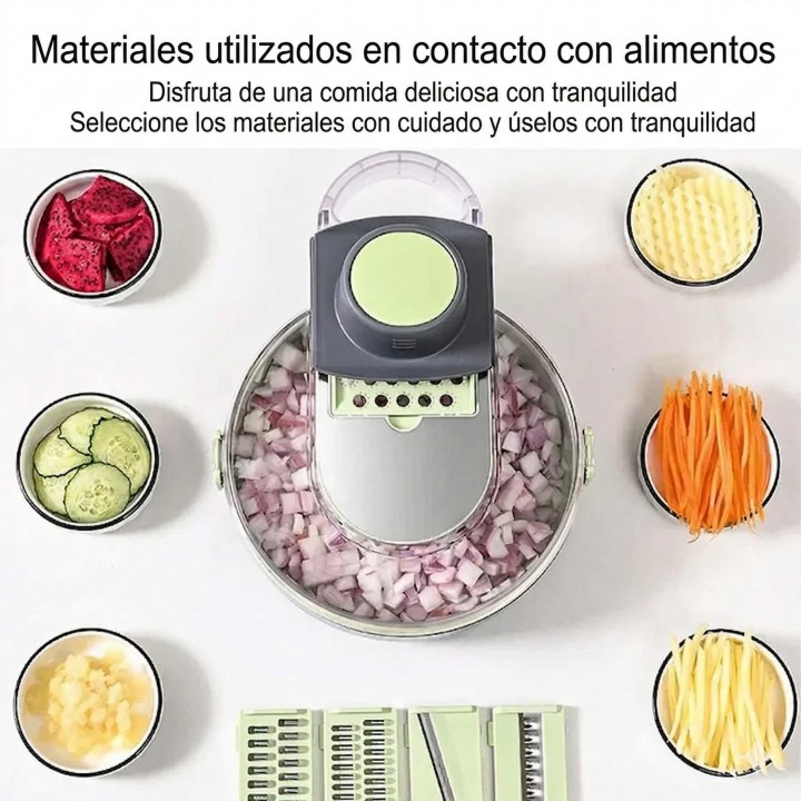 Picadora De Verduras Multifuncional 12 En 1 Con Contenedor