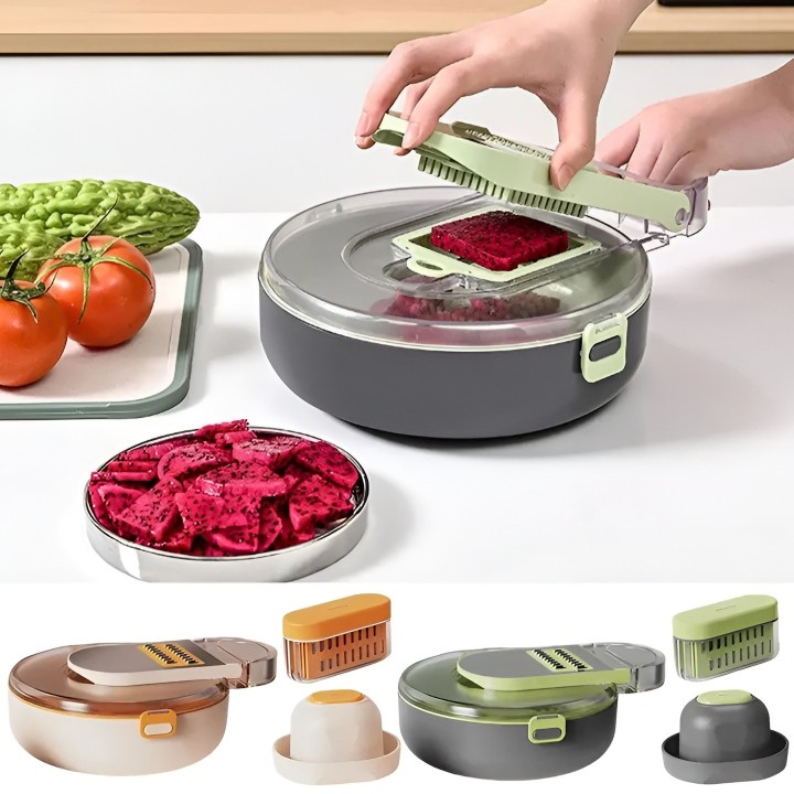 Picadora De Verduras Multifuncional 12 En 1 Con Contenedor