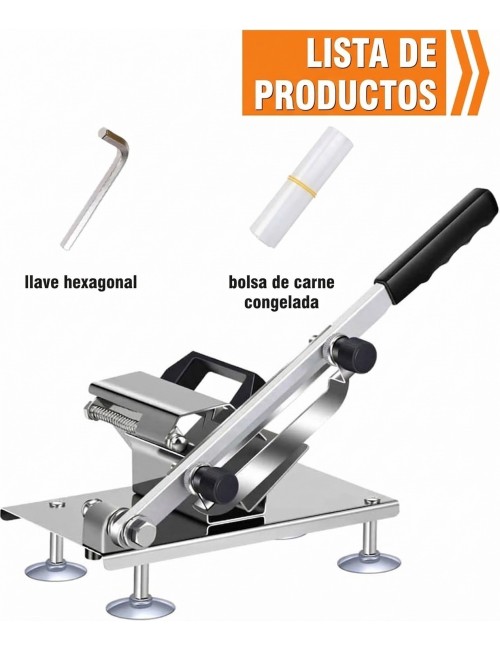Rebanadora Manual De Carne Y Vegetales En Acero Inoxidable