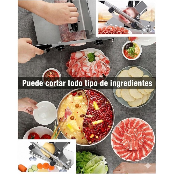 Rebanadora Manual De Carne Y Vegetales En Acero Inoxidable