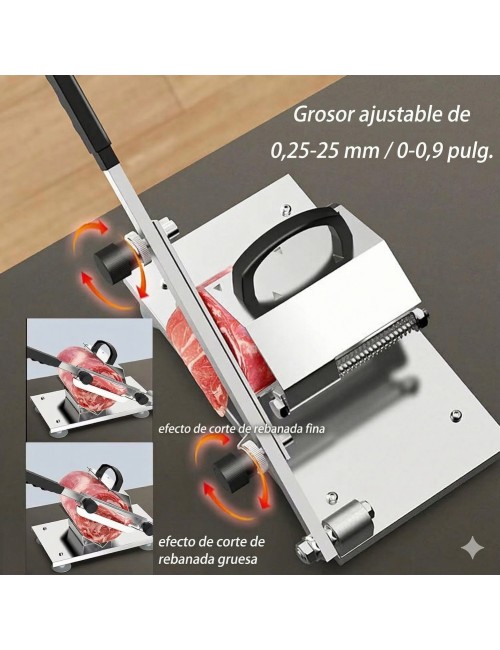 Rebanadora Manual De Carne Y Vegetales En Acero Inoxidable
