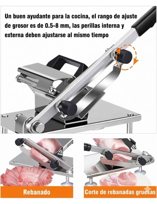 Rebanadora Manual De Carne Y Vegetales En Acero Inoxidable