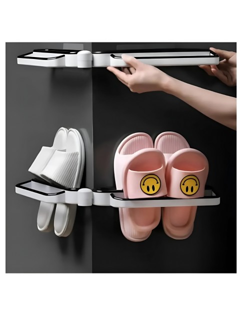 Zapatero Organizador De Pared Plegable Adhesivo 3 En 1