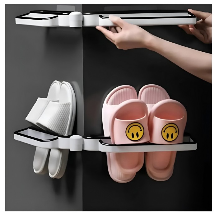 Zapatero Organizador De Pared Plegable Adhesivo 3 En 1