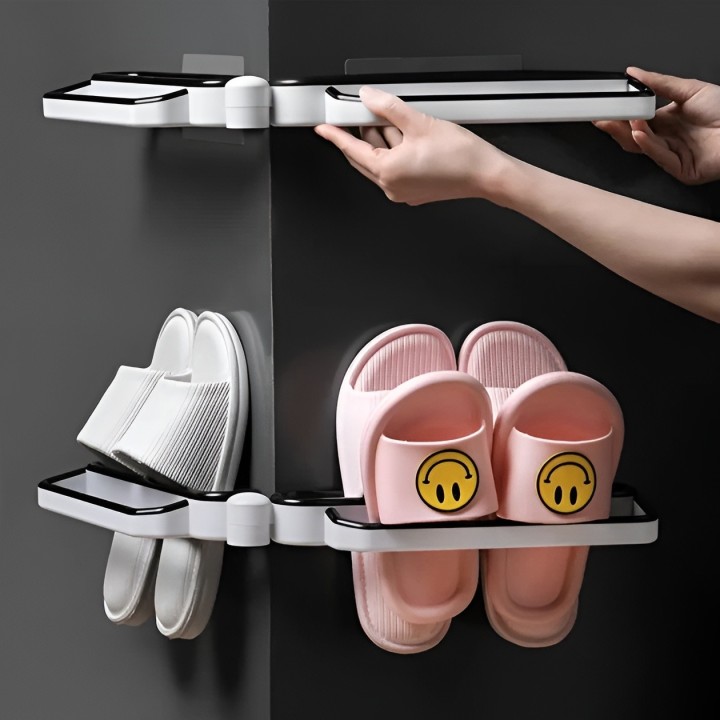 Zapatero Organizador De Pared Plegable Adhesivo 3 En 1