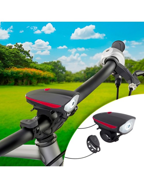 Luz De Bicicleta Recargable Con Bocina 120db Impermeable