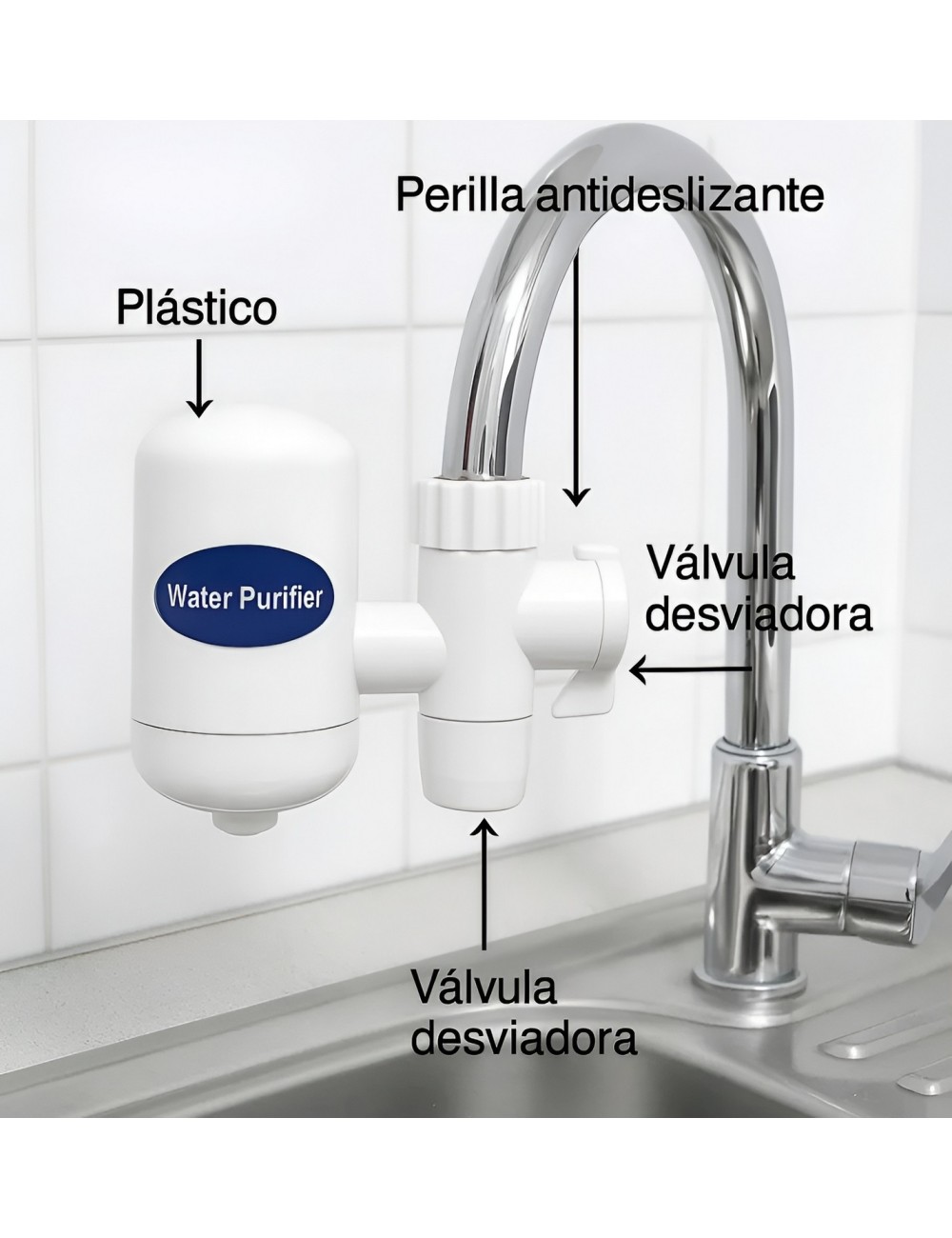 Filtro Purificador De Agua Para Grifo Sws Cartucho Cerámico