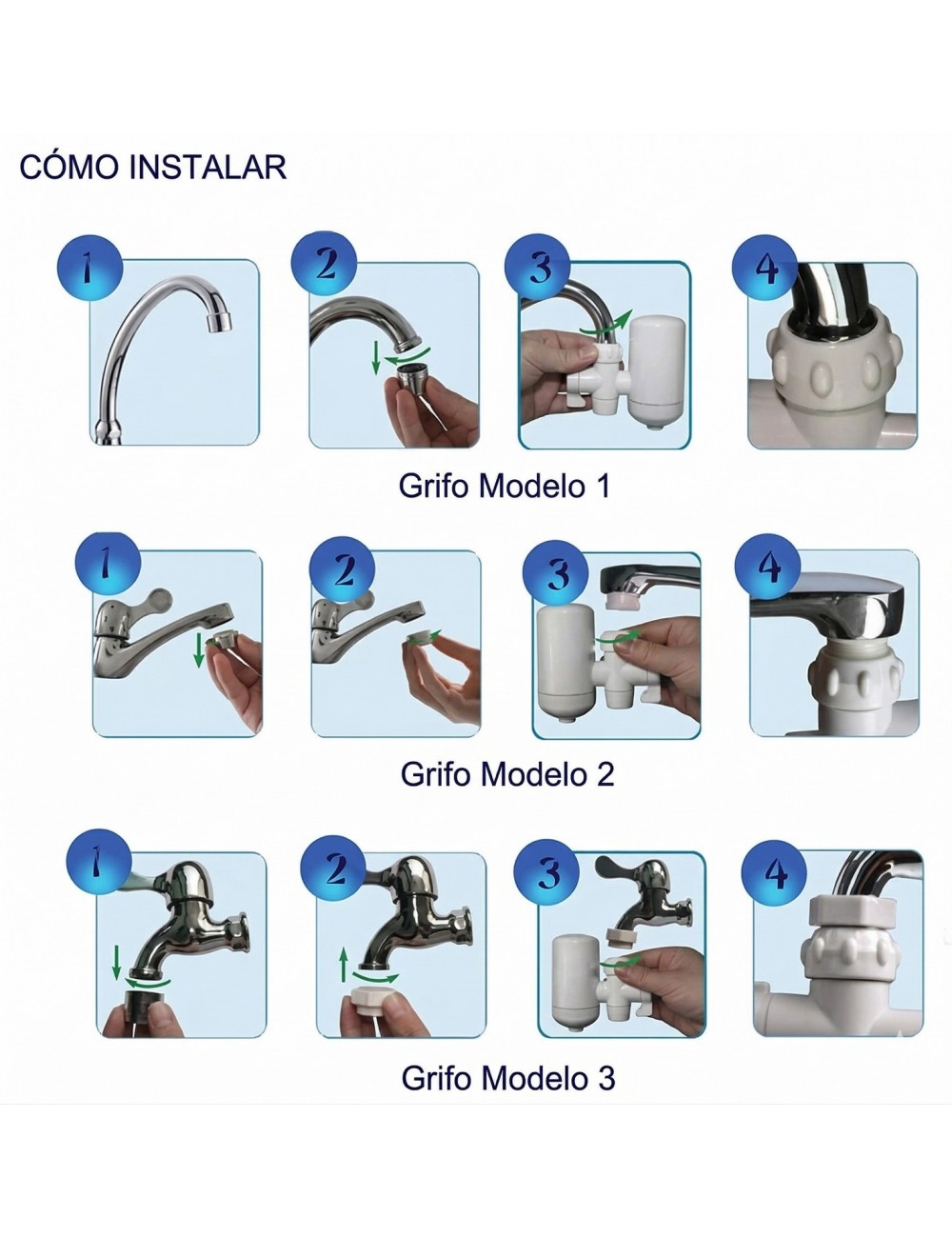 Filtro Purificador De Agua Para Grifo Sws Cartucho Cerámico