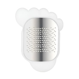 Exfoliador De Pies Acero Inoxidable +ventosas Antideslizante