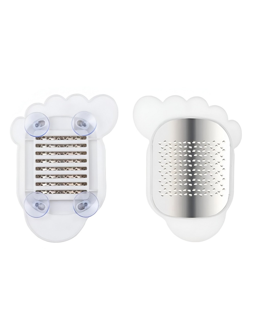 Exfoliador De Pies Acero Inoxidable +ventosas Antideslizante
