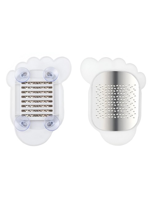 Exfoliador De Pies Acero Inoxidable +ventosas Antideslizante