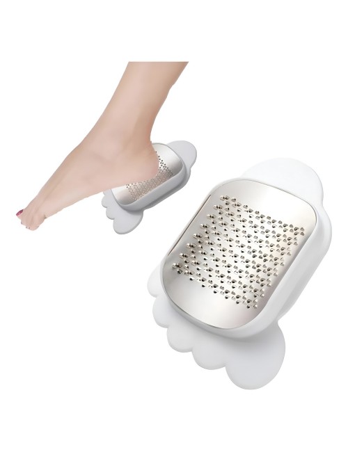 Exfoliador De Pies Acero Inoxidable +ventosas Antideslizante