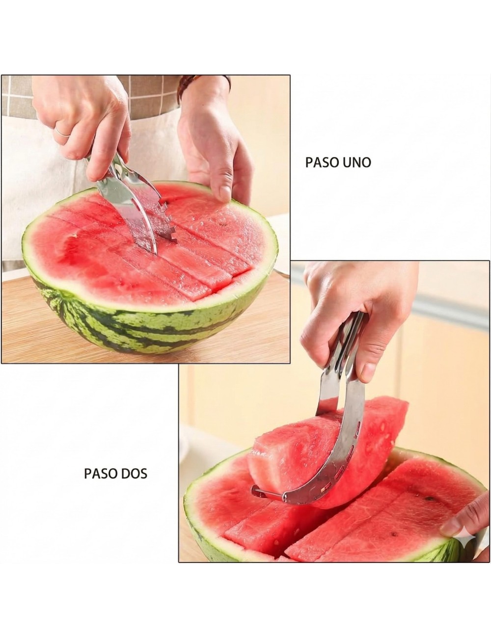 Cortador Y Servidor De Sandía 2 En 1 Acero Inoxidable