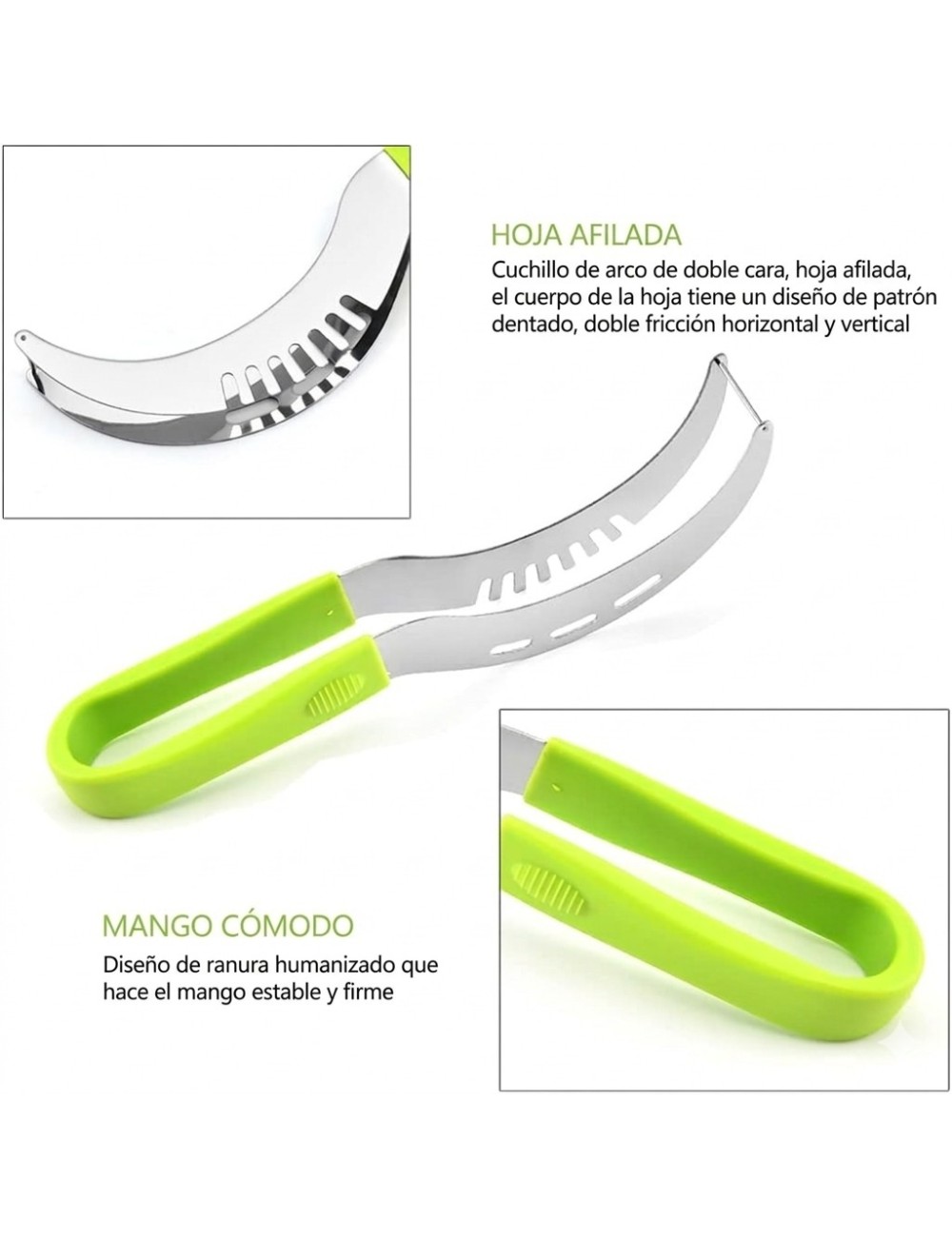 Cortador Y Servidor De Sandía 2 En 1 Acero Inoxidable