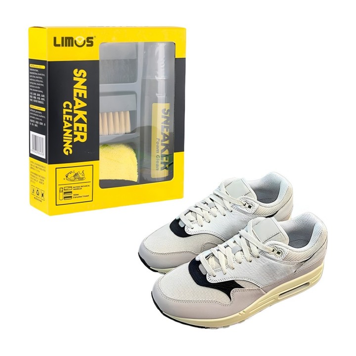 Kit Limpiador De Tenis Espuma En Seco Cepillo Y Toalla 150ml