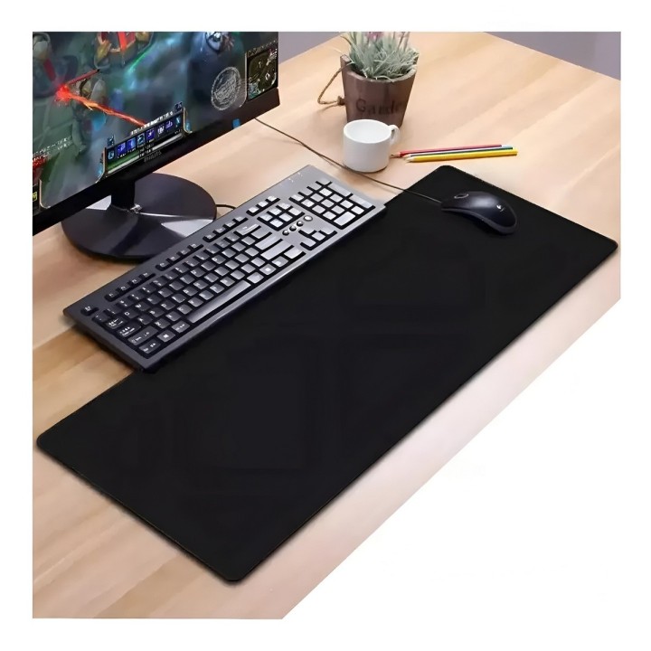 Mouse Pad Gamer Extendido 80x30cm Base Antideslizante Negro