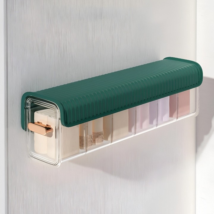Organizador Multiusos Adhesivo Pared 6 Divisiones Ropa Cable