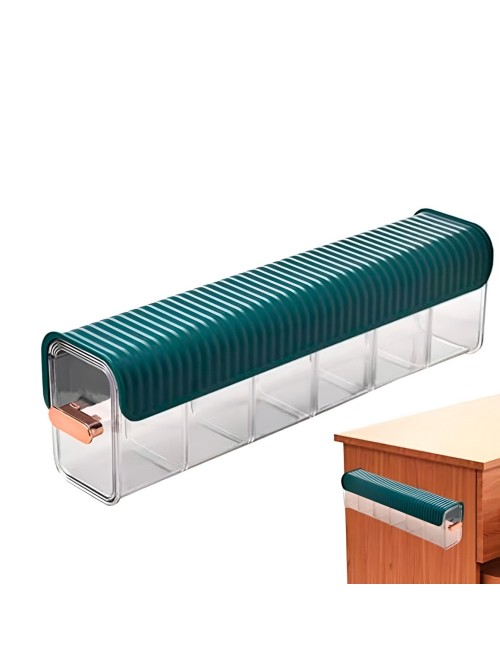 Organizador Multiusos Adhesivo Pared 6 Divisiones Ropa Cable