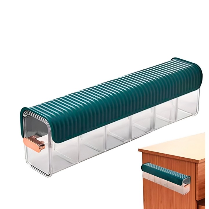 Organizador Multiusos Adhesivo Pared 6 Divisiones Ropa Cable