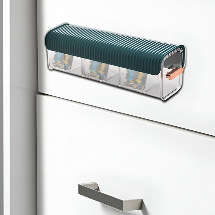 Organizador Multiusos Adhesivo Pared 6 Divisiones Ropa Cable