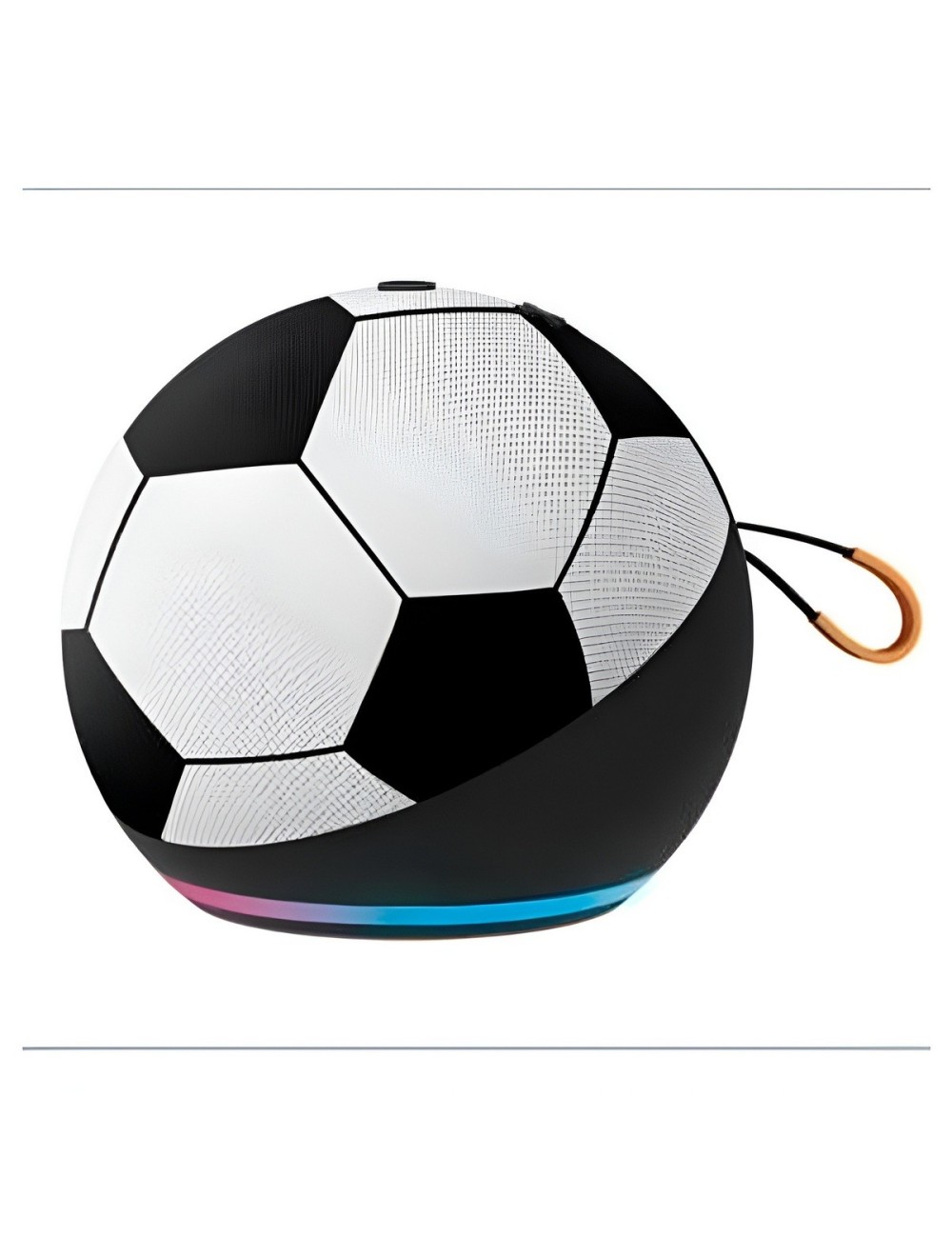 Parlante Bluetooth Forma De Balón Fútbol Tws Luz Led Rgb