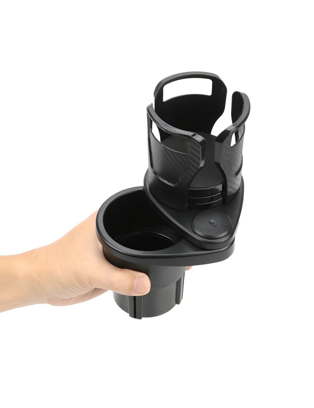 Portavasos Doble Carro Expansible Rotación 360 Grados 2 En 1