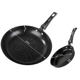 Set X2 Sartenes Antiadherente Granito Mango Ergonómico
