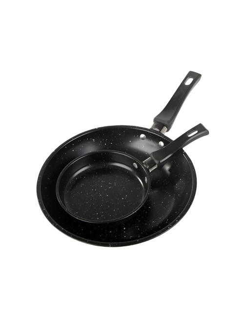 Set X2 Sartenes Antiadherente Granito Mango Ergonómico