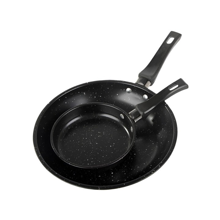Set X2 Sartenes Antiadherente Granito Mango Ergonómico
