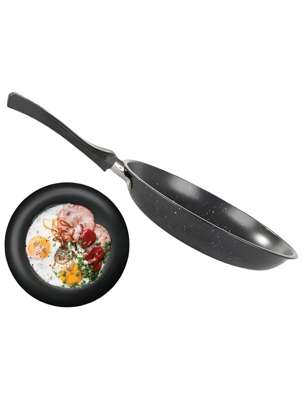 Set X2 Sartenes Antiadherente Granito Mango Ergonómico