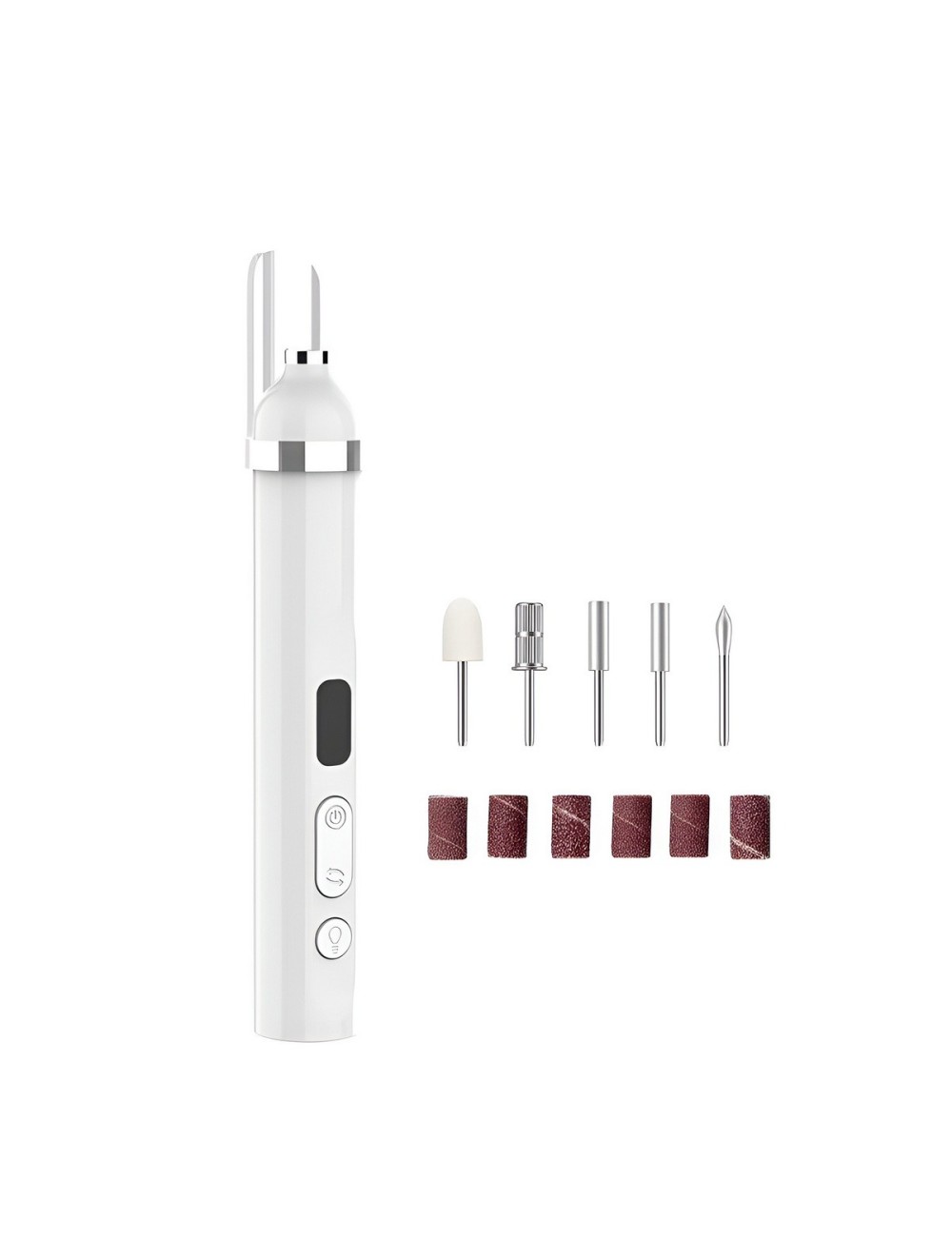 Torno Para Uñas Profesional Recargable 3 Niveles Con Luz Led