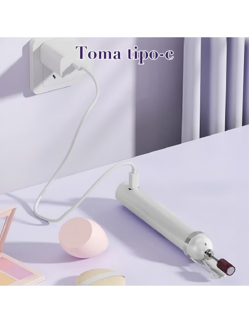 Torno Para Uñas Profesional Recargable 3 Niveles Con Luz Led