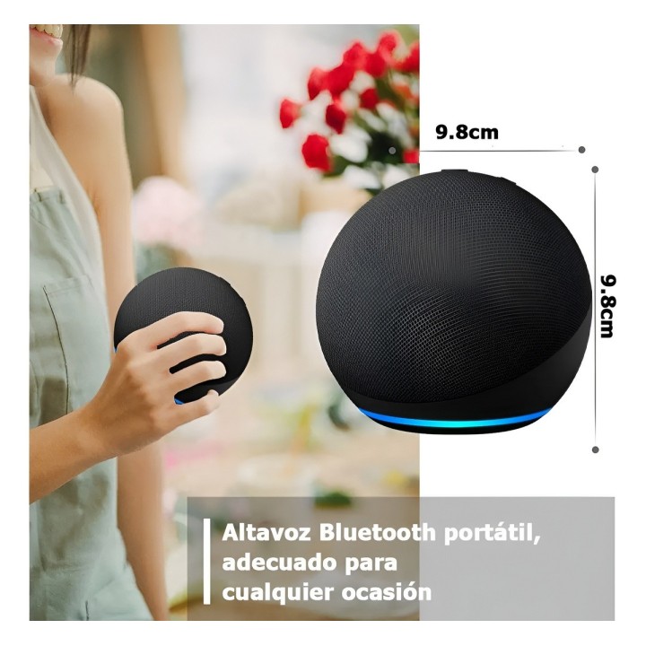 Parlante Bluetooth Tws Som-023 Luz Led Rgb Portátil