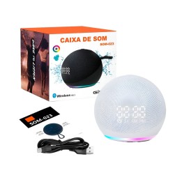 Parlante Bluetooth Tws Som-023 Luz Led Rgb Portátil