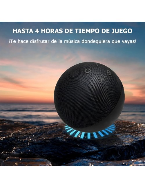 Parlante Bluetooth Tws Som-023 Luz Led Rgb Portátil