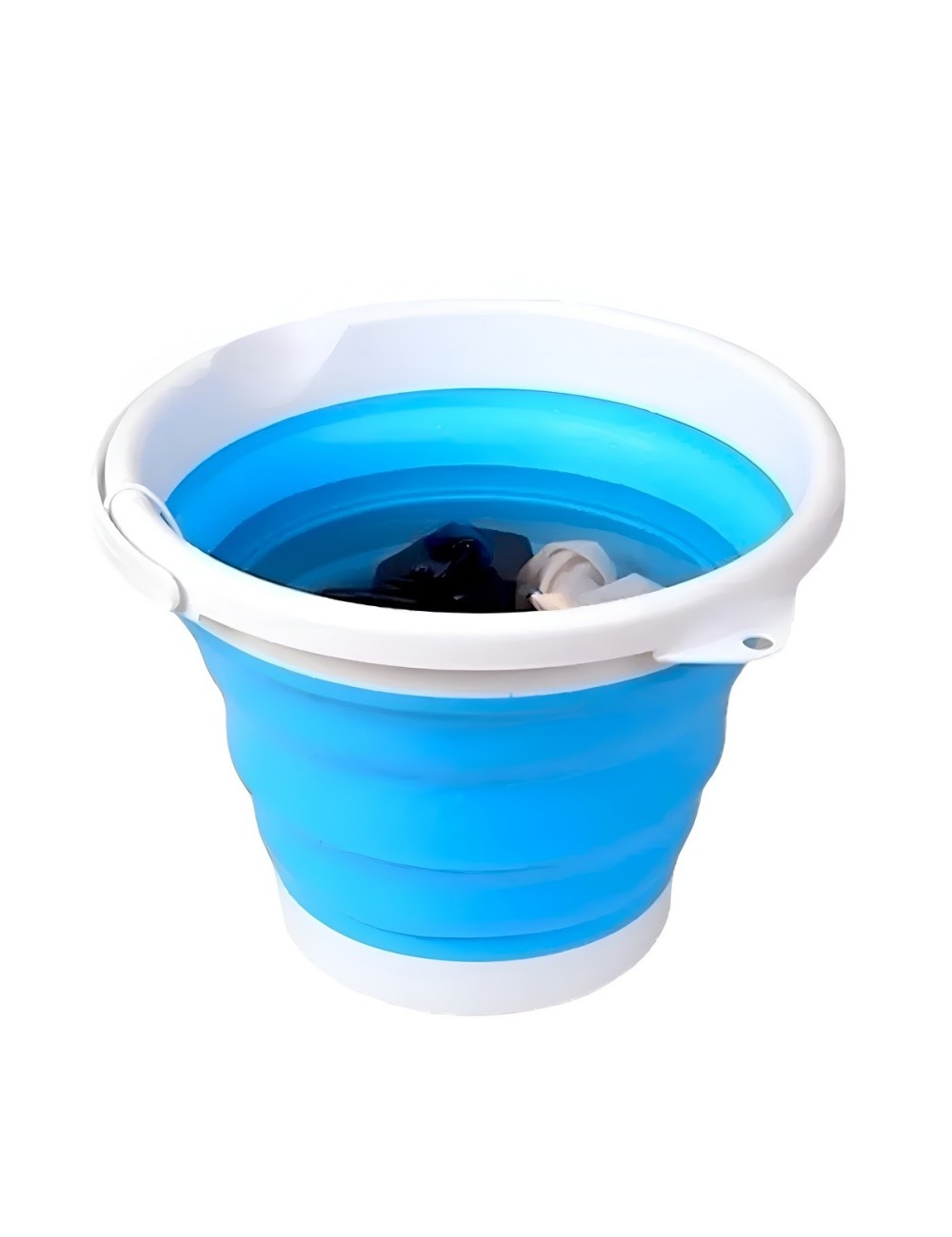 Balde Plegable Con Motor Mini Lavadora Portátil Usb 5w