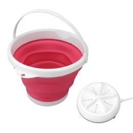 Balde Plegable Con Motor Mini Lavadora Portátil Usb 5w