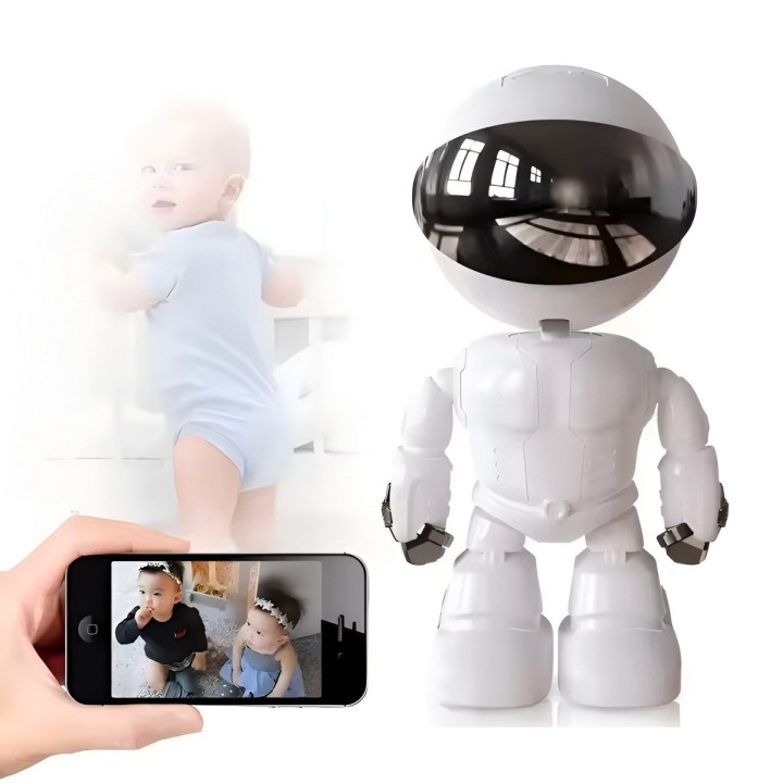 Cámara De Seguridad Robot Wifi 2k 360° Seguimiento Humanoide