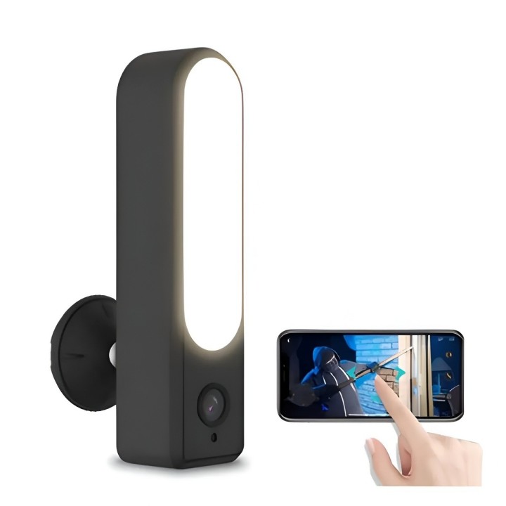 Cámara De Seguridad Wifi Tipo Lámpara Exterior Ip66 Full Hd